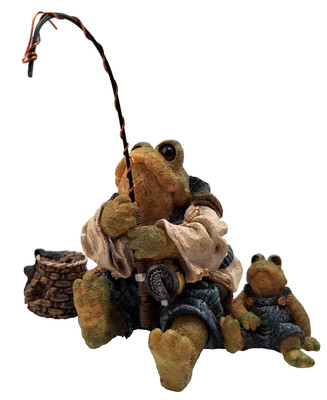 Frogmorton and Tad. Fly Fishing  Wee Folkstones Boyds Bears 1998 Hand Made