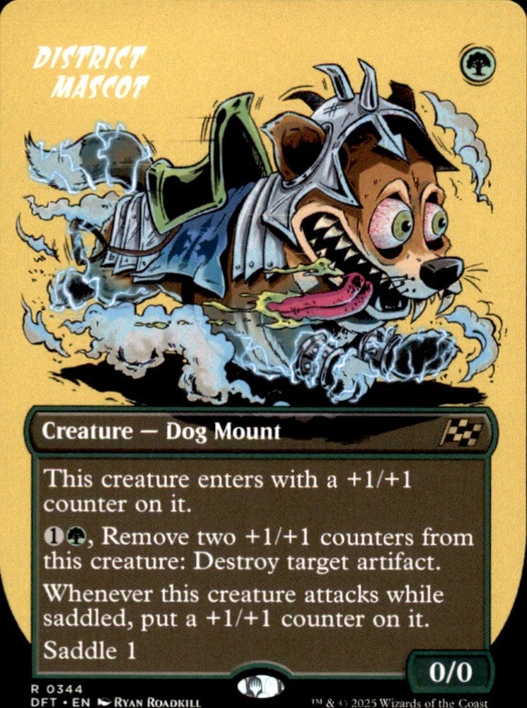 District Mascot (Borderless) 344 - Aetherdrift Rare - NM