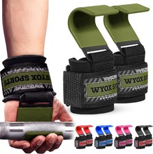 WYOX Weight Lifting Hooks, Wrist Straps, Gym Hooks, Pull-Up Hooks & Straps