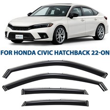 Rain Guards Vent Visors Shade for 22-26 Honda Civic Hatchback SHATTERPROOF