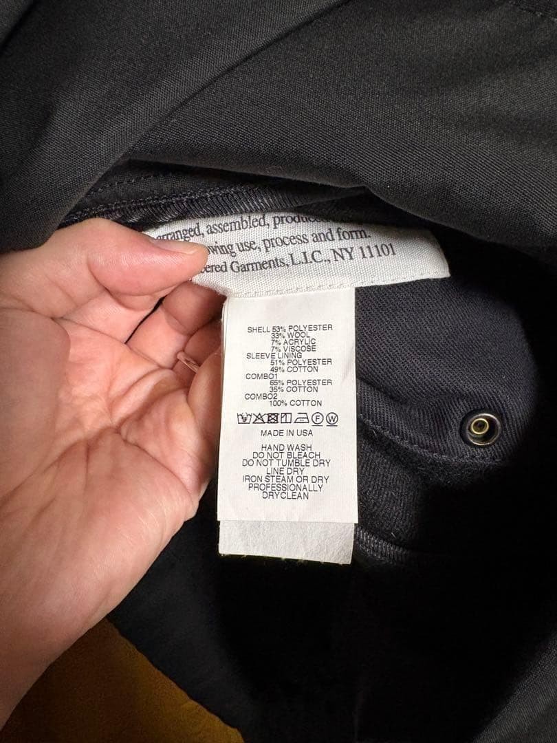 Engineered Garments Over Parka Wool Polyester Bla… - image 6