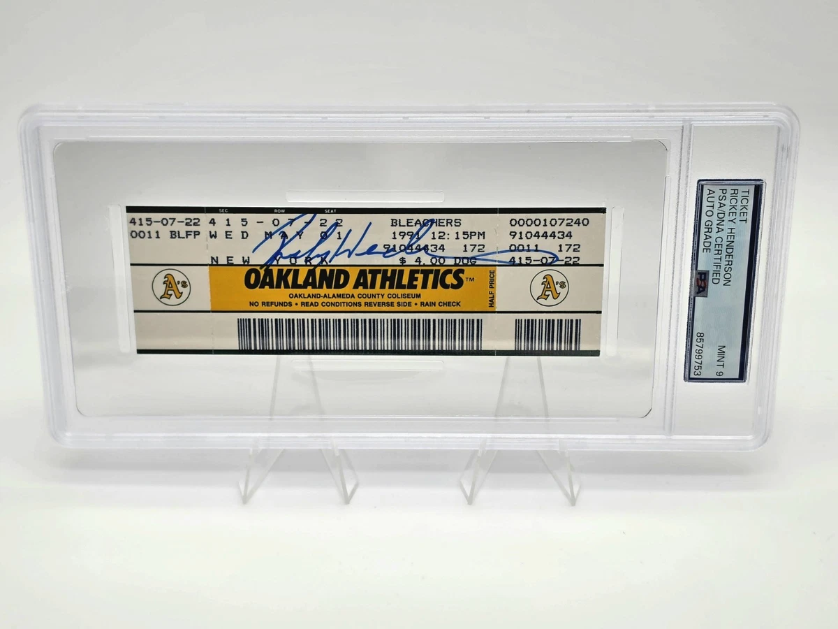 Professional Sports Authenticator (PSA) Rickey Henderson MLB