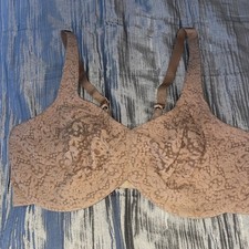 Wacoal 65547 Halo Lace Full Figure Underwire Bra Tan Size 38DD