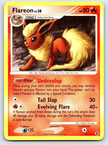 Flareon 19/111 Rare Rising Rivals Pokemon Lightly Played