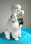 Vintage  Poodle coin bank 7 inches tall No Key for Vintage Lock — photo 3