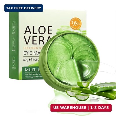 Under Eye Patches - 60 PCS Aloe Vera Eye Masks for Dark Circles and Puffiness, H