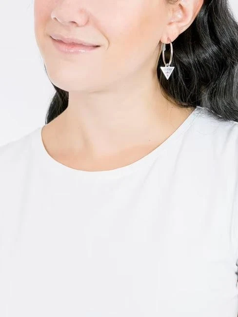 orecchini GUESS hula hoops orecchini SILVER ND scelta=P SILVER JUBE79054JWRH - Immagine 3 di 4