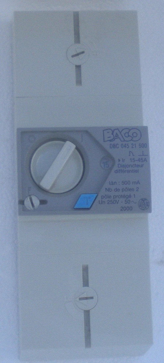 Disjoncteur differentiel 500mA dans installations électriques pour le bricolage