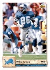 1992 Upper Deck Willie Green #613 Detroit Lions