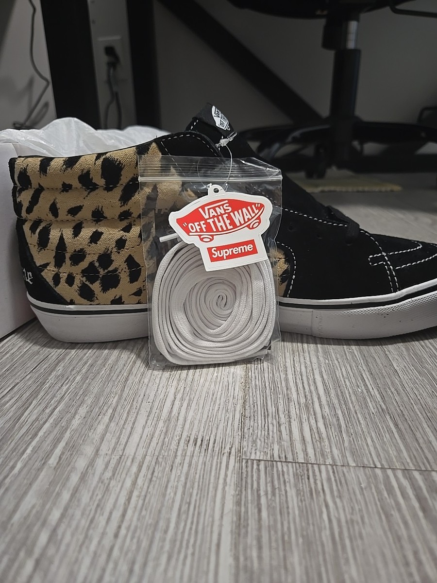 VANS Supreme x Sk8 Pro Mid Black Cheetah Size 13 Mens Rare | eBay