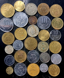 Old COSTA RICA Coin Lot - 1918-PRESENT - 30 Excellent Coins - Lot #J24