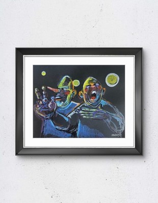 Faris Art: What I Am Saying: 11x14 Black Paper Unique Modern Neo-Expressionism