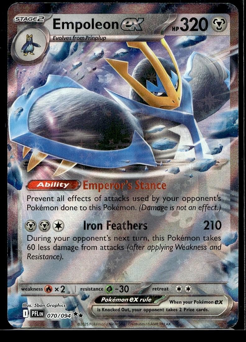 Empoleon ex 070/094 Double Rare Phantasmal Flames Pokemon Holo Near Mint B10G10