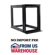 15U 4 Post Open Frame Server Rack 19" Adjustable Depth Network Equipment Rack