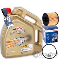 BOSCH ÖLFILTER 1457429301+CASTROL 5W30 für AUDI A3 VW GOLF 5 PASSAT 3C TOURAN