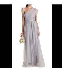 Birdy Grey ChristinaConvertible Dress Bride MadeSilver lightweight mesh NWT Sz M