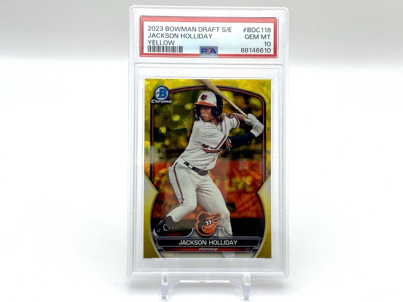 2023 Bowman Chrome Jackson Holliday Yellow /75 #BDC-118