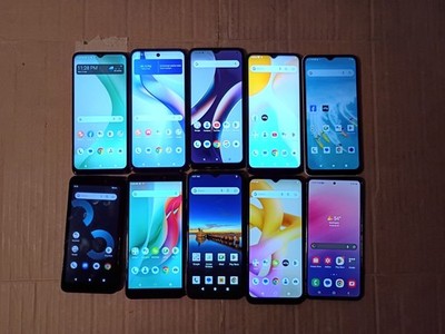 Lot Of 10 BLU/HotPepper/Koobee/NUU/PCD/Samsung Smartphones (Read Description)