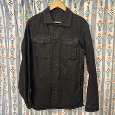 11 by Boris Bidjan Saberi Black Denim Snap Front Jacket Men's Small Waxed