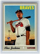 2019 Topps Heritage Alex Jackson RC #578 Rookie Card MLB Atlanta Braves Baseball. rookie card picture