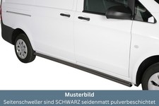 Schwellerrohre SCHWARZ ohne Tritt für Mercedes Vito Viano W447 Edelstahl TÜV