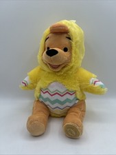 Disney Store Easter Winnie The Pooh Duck Chicken Egg 13" Plush Stuffed Animal