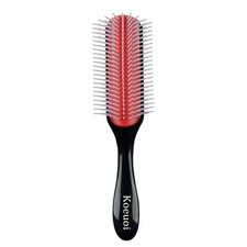 Classic Styling Curly Hair Brush. 9 Row Black Brush for Detangling, Separatin