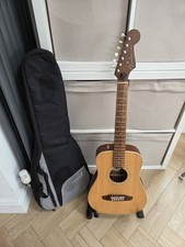 Fender Sonoran Mini Acoustic Guitar, Natural With Gig Bag