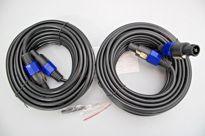 GCTBL 15M Speakon zu Speakon Kabel Stecker zu Stecker DJ/PA (2 Stück) NEU