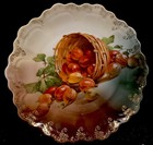 Antique Z.S. & Co. Bavaria Victorian Cabinet Plate ~WOVEN BASKET Of FRUIT~ — photo 4
