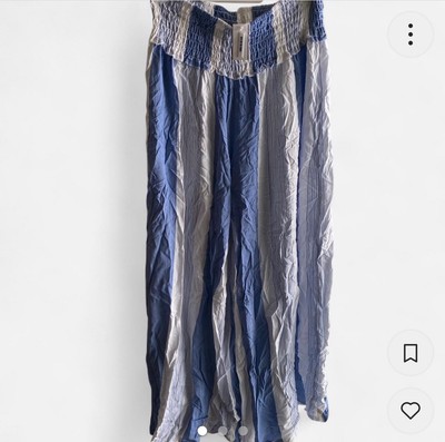 Blue And White Stripped Maxi Boho. New With Tags. Ron Jon Surf Shop