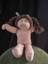 vintage Cabbage patch kid hm2 double Braids brown haired and eyed girl doll 
