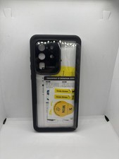 waterproof full cover case compatible with galaxy s20 ultra black/clear
