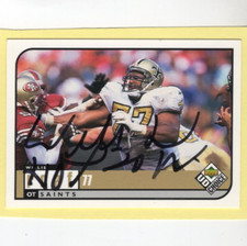 Autographed Willie Roaf HOF 2012 added 1998 Saints #77 UD Collector's Choice