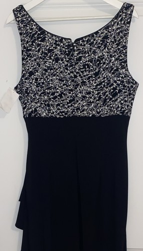 Alex Evenings Long Black Empire Waist Evening Dress Size 14 Formal Gown - Picture 12 of 12