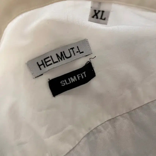Helmut Lang Slim Fit White Shirt XL 100% Cotton Stylish Men