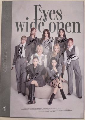 TWICE - EYES WIDE OPEN ALBUM CD Hand Autographed(Signed) STYLE V