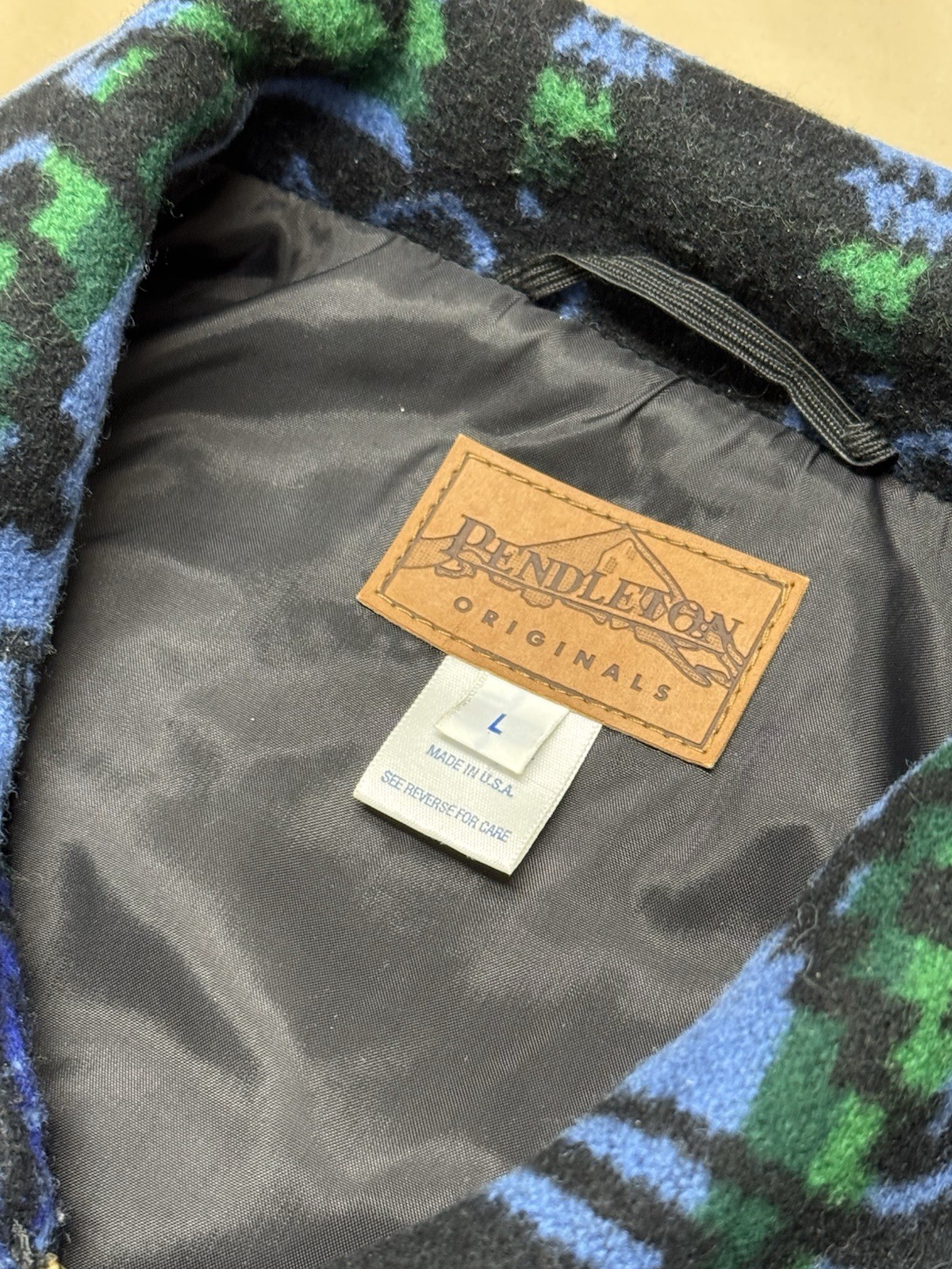Pendleton Wool Patterned Men’s Rare Zip Up Jacket… - image 3