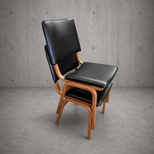 Mid Century Bentwood Stacking Dining Chairs Pair by Tecta Great Yarmouth