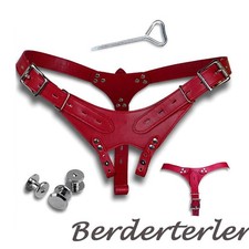 PU Leather Chastity Belt Metal Lock Cage Auxiliary Harness Belt Underwear Men