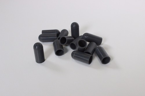 50 Pack Grey Silicone Rubber Protective End Caps, Fits M12 Powder coat Mask - Picture 3 of 6