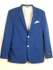 Tommy Hilfiger Youth TH Flex Blue Two Button Blazer Jacket Size 18