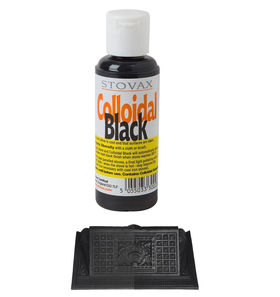 Stovax Colloidal Graphite Black Grate Coting Polish Paint 85ml All Stoves  5055033300233 | eBay