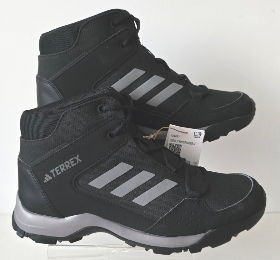 ADIDAS KIDS Terrex Hyperhiker MID Hiking Walking Boots BLACK JR Size UK