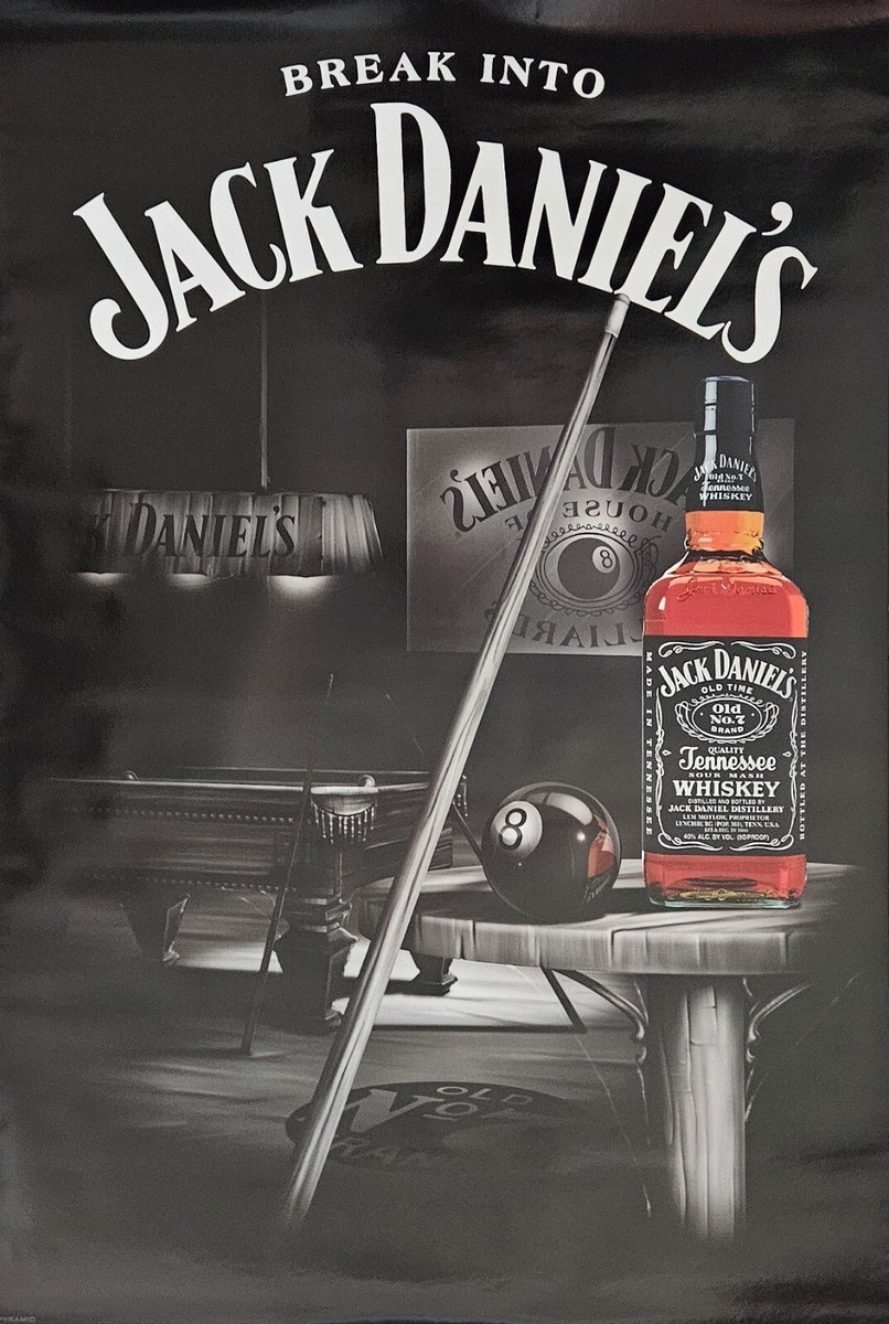 AD POSTER ~ Jack Daniel's PP 30535 2006 24x36 Break Into Pool Hall
