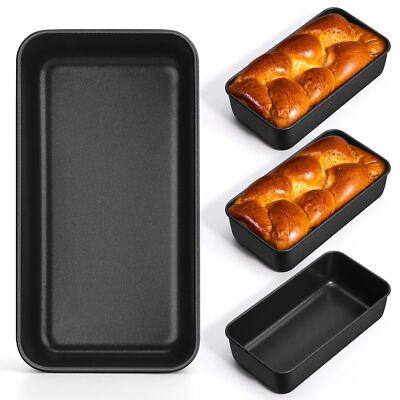 Set Of 8 Stainless Steel Loaf Pans 9x5 Inch - Deep Bread & Meatloaf Baking Pans, Dishwasher Safe