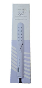 🌺 NEW Visage Cool Air Dual Styler Curling Iron Flat Straightener NIB Purple