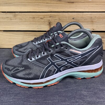 Asics Gel Nimbus 19 Women s US 9 Athletic Running Shoes Gray Mint Teal