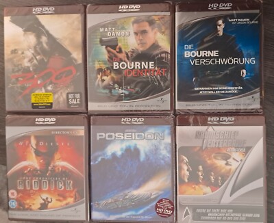 6 HDDVD Set: 300, Bourne Identity, Riddick, Star Trek & mehr   NEU & OVP!