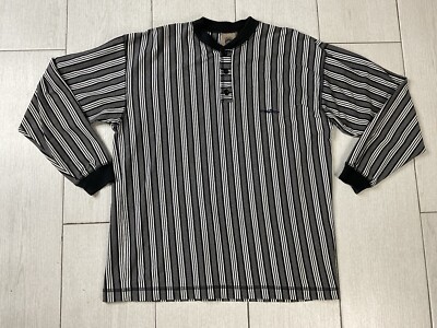 JNCO Jeans Long Sleeve Striped Shirt Mens Small Skater Y2K White